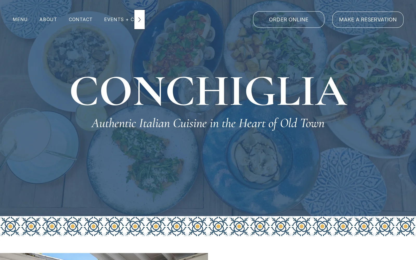 Conchiglia, Restaurant brand + website
