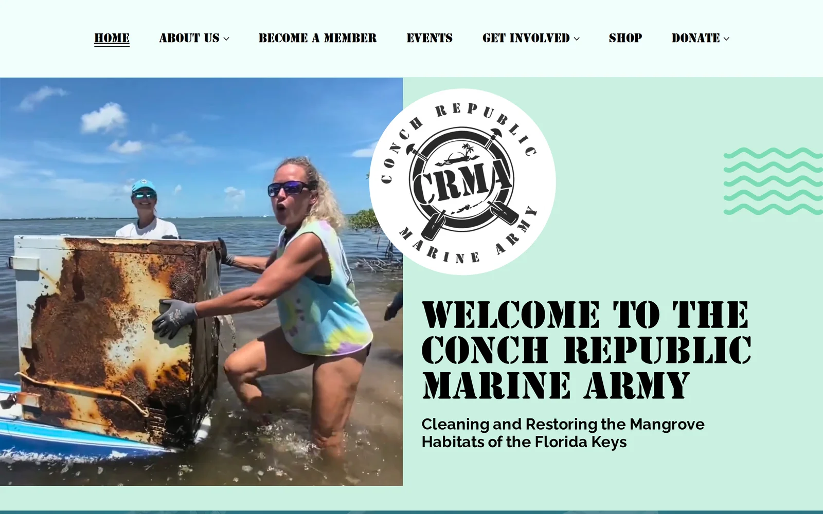 Conch Republic Marine Army, Nonprofit website + brand