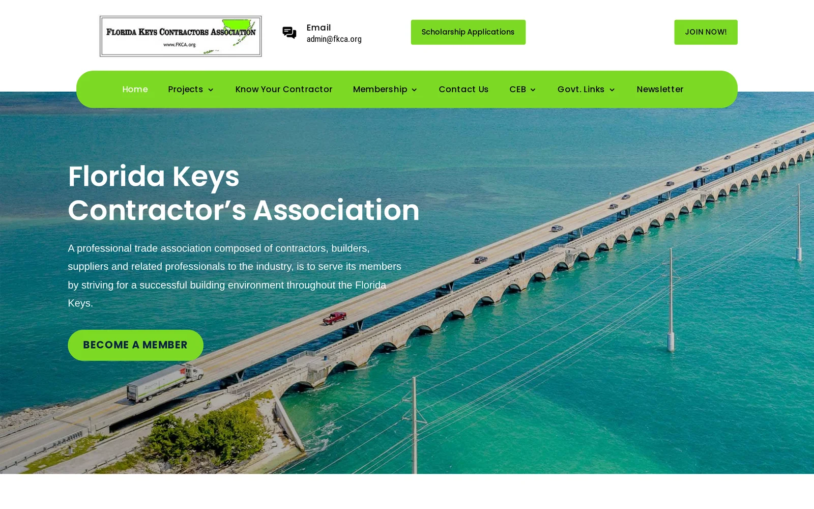 Florida Keys Contractors Association website