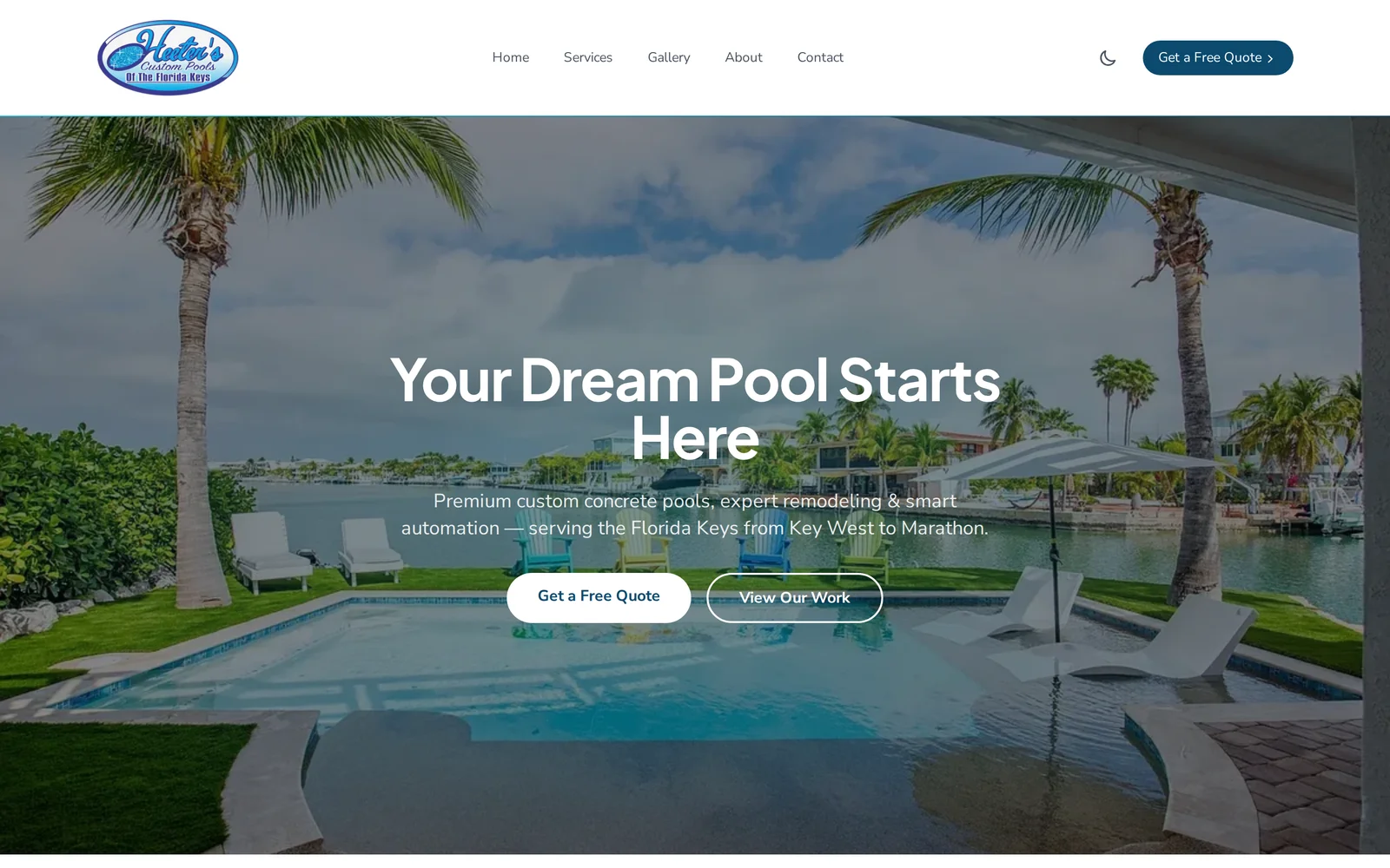 Heeter Pools website