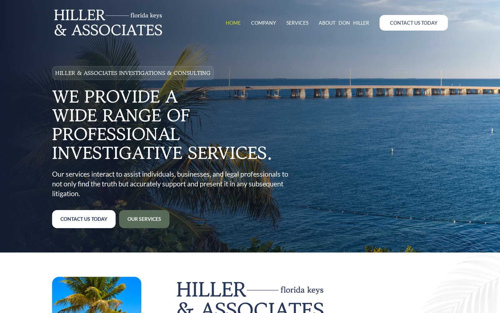 Hiller & Associate Private Investigations website