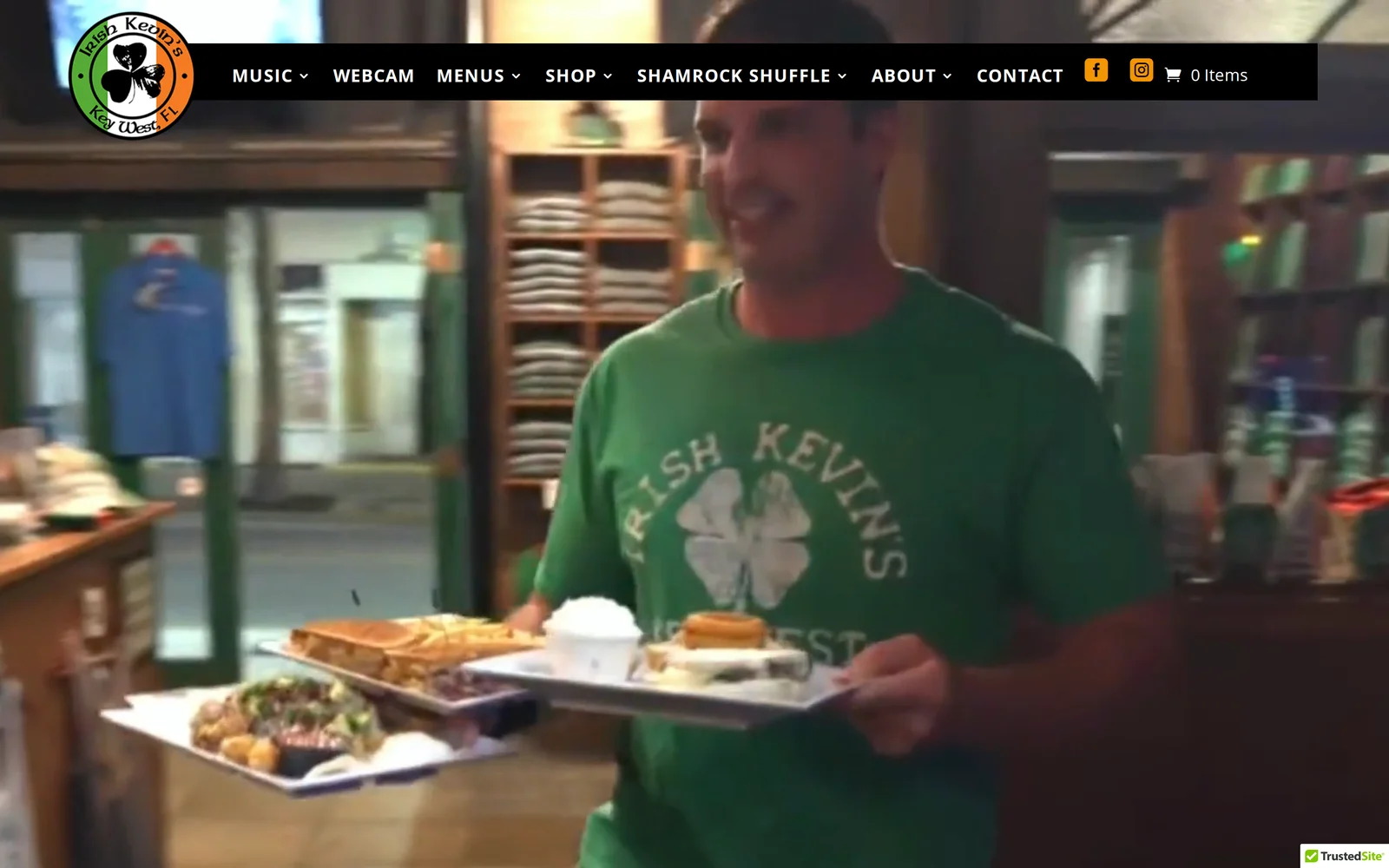Irish Kevin's, Website design & development