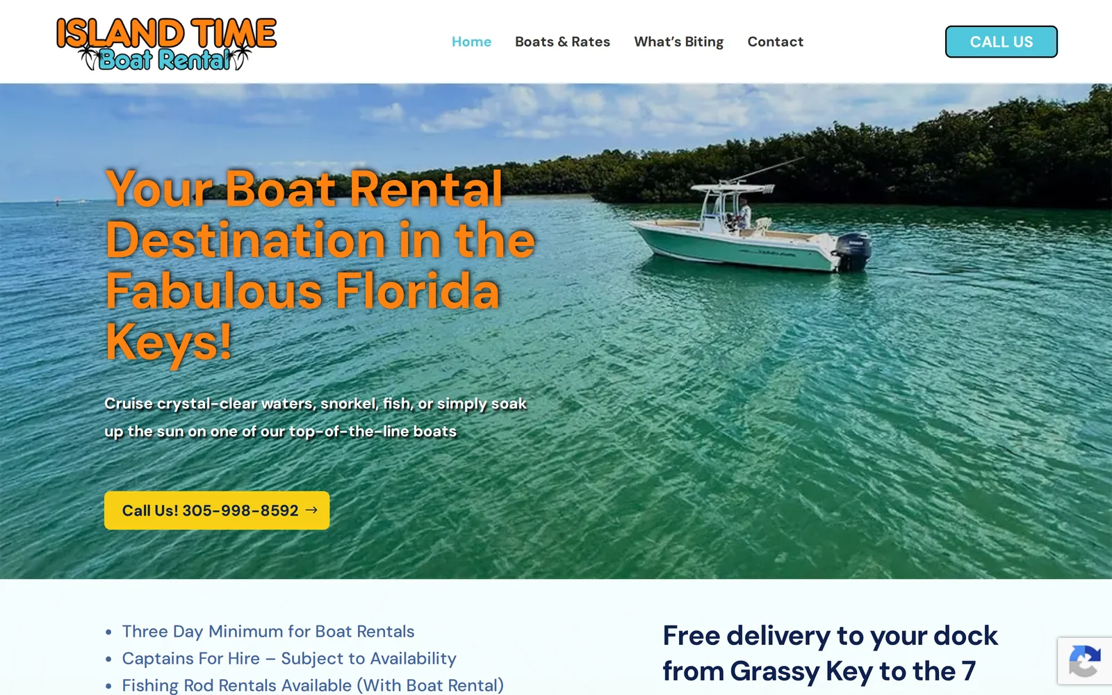 Island Time Boat Rentals website