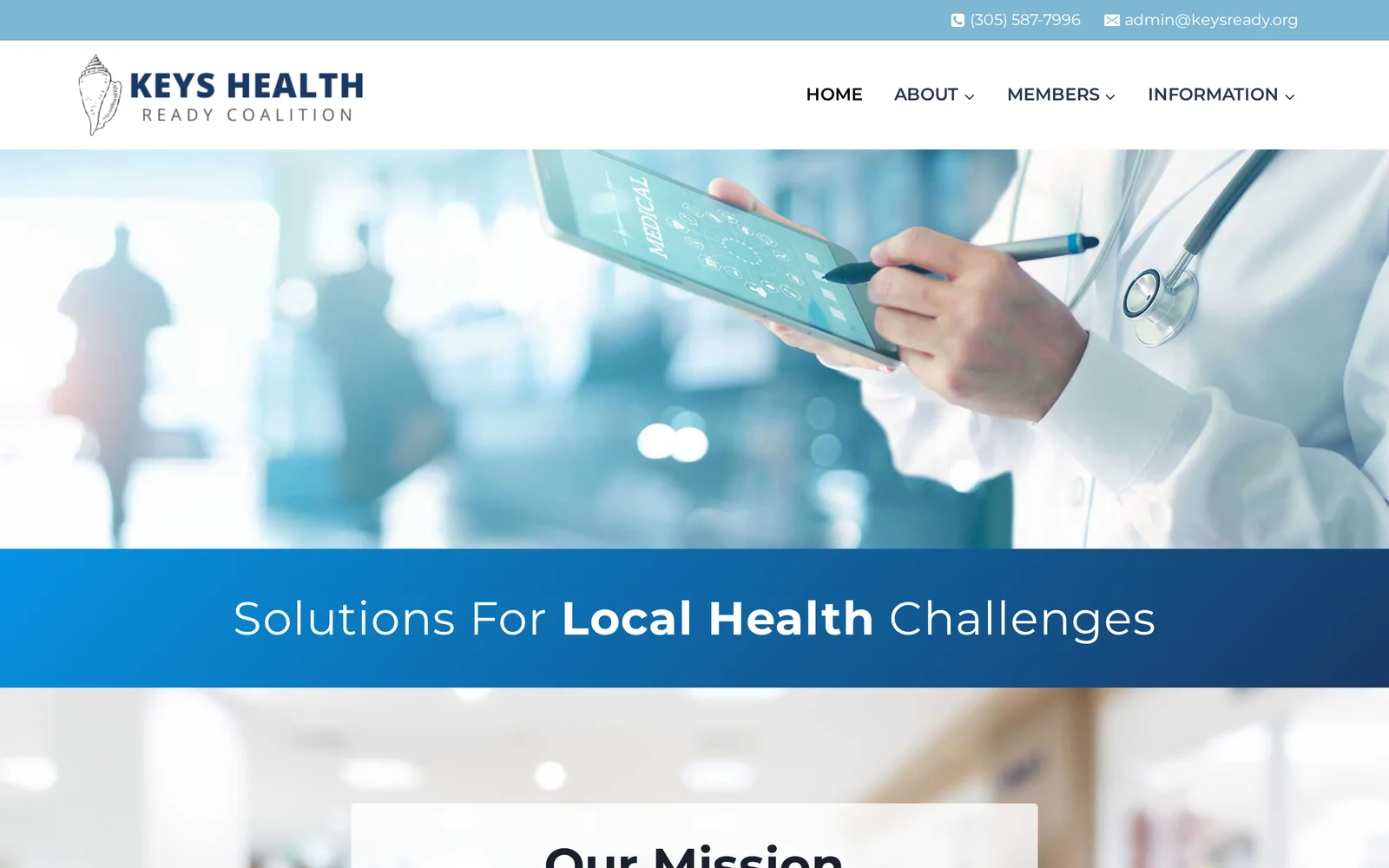 Keys Ready Health website