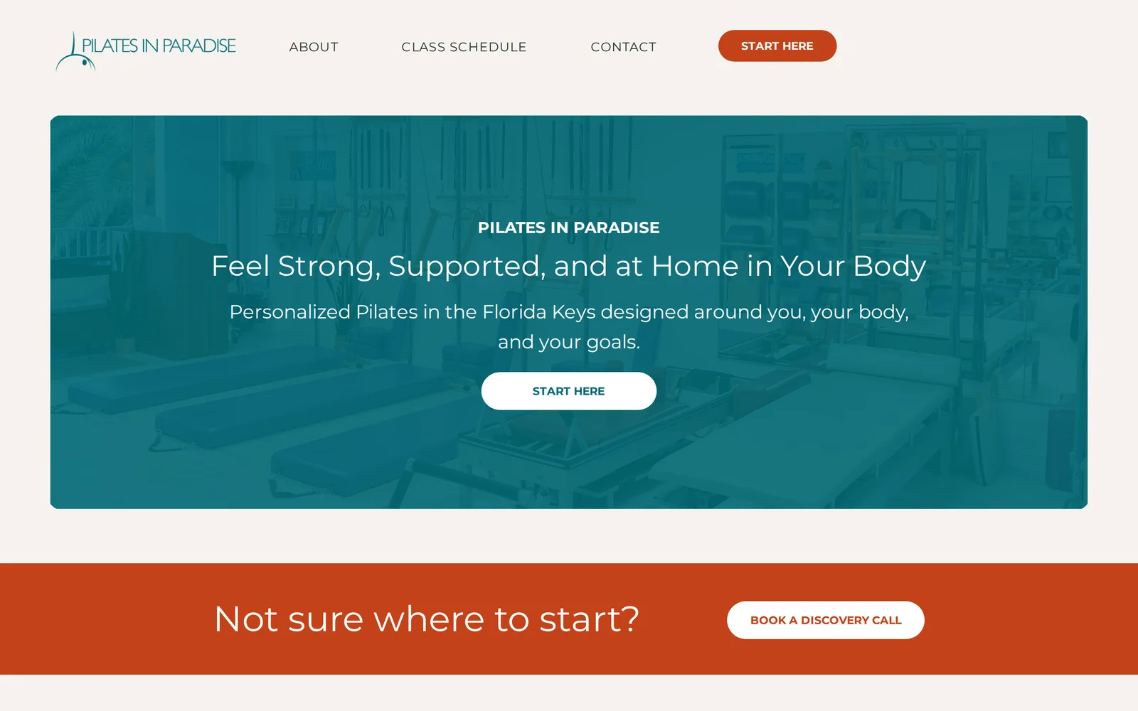Pilates in Paradise website