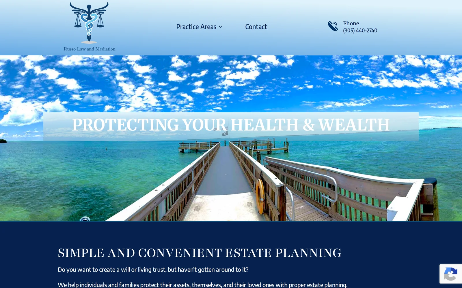 Russo Law & Mediation website
