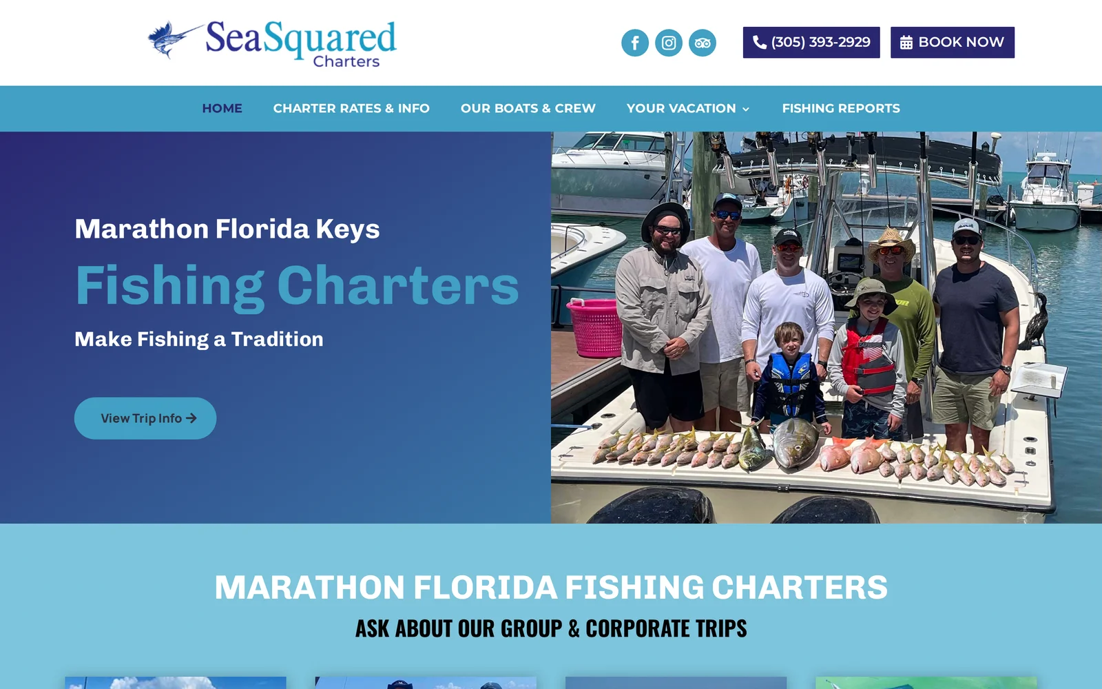 Seasquared Charters website