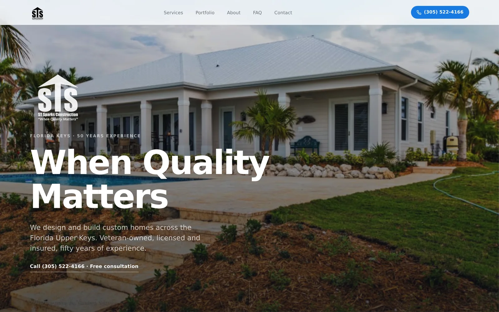 ST Sparks Construction, Website design & development