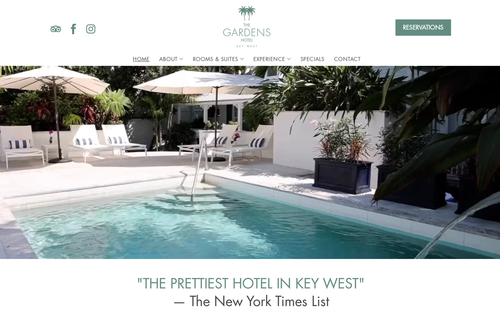 The Gardens Hotel, Website design & development