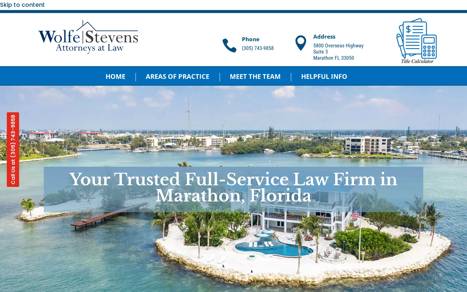 Wolfe Stevens Law Office website