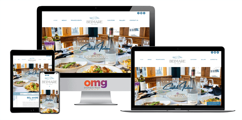 Bel Mare Restaurant New Website Design