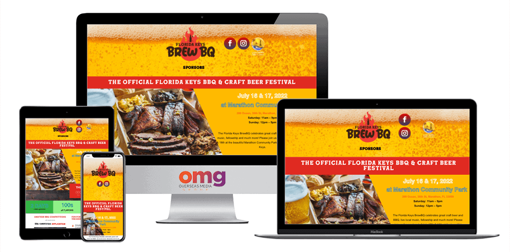 brew b q new event website design copy