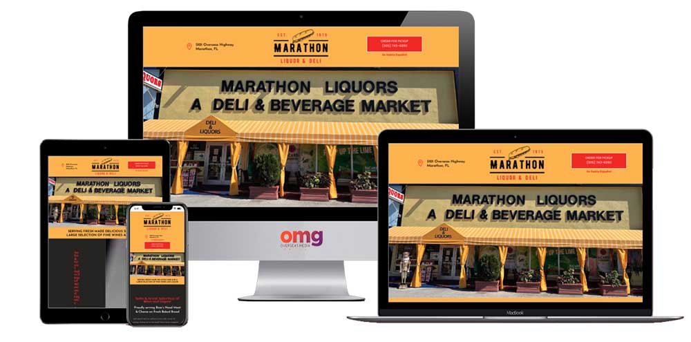 liquor deli website design copy