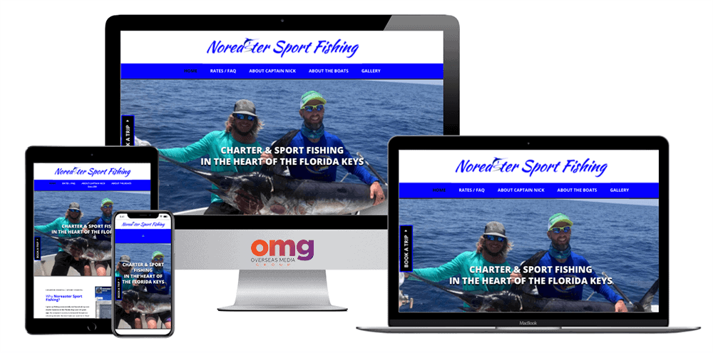 noreaster sport fishing new website design copy
