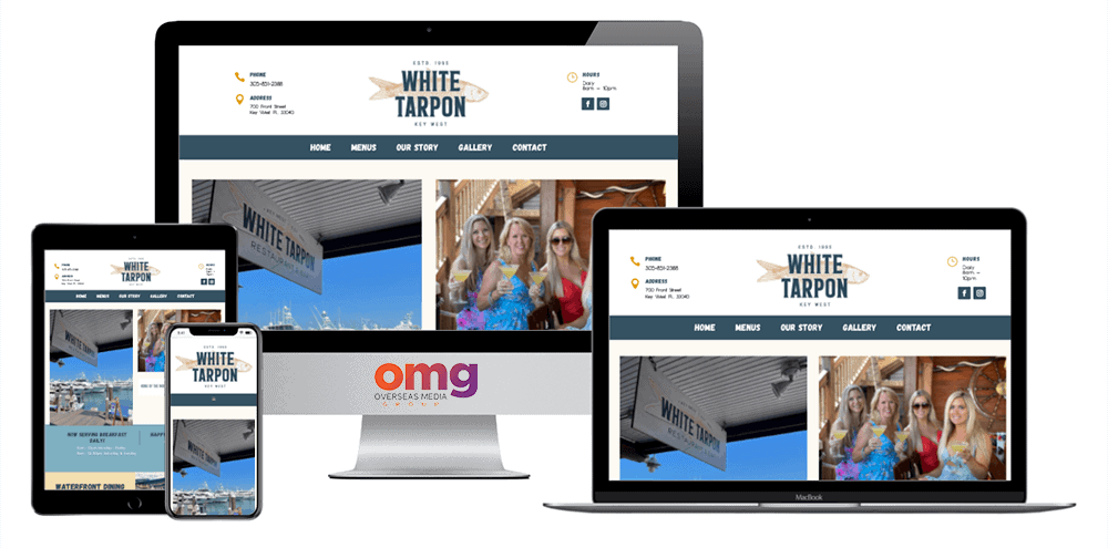 the white tarpon restuarant website design